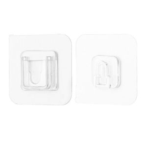 Gantungan tempel socket hook transparan sepasang
