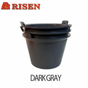 Rubber Cement Pail Orange/Gray Balde Heavy Duty Thickened Construction Bucket w/ Handle