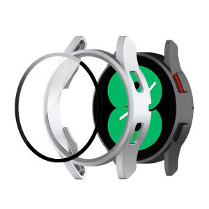 เคส ฝาครอบเคส +พร้อมกระจกนิรภัย ป้องกันหน้าจอเต็มรูปแบบ For Samsung Galaxy Watch 7 6 5 4 40mm 44mm เคส ฝาครอบเคส Galaxy Watch 4 5 6 7 PC เคสนาฬิกาข้อมือ