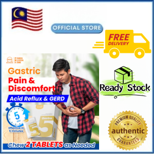 SLS Gastro5 5 Minutes Gastric Pain Relief 神农氏 胃多宝 5分钟 胃风 胃酸 胃痛 (1 Box x 30 Tablets)