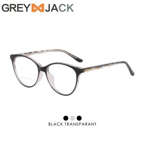 Grey Jack Frame Kacamata Model Cat Eye Series Bahan TR90 Ringan Fashion Wanita Bisa Minus Antiradiasi Blueray Bluecromic 21017 21016 Tr2012 21023 7819