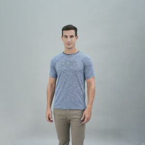 LGS - Kaos Casual Pria - T-Shirt - Lengan Pendek - Motif Polos - Warna Biru - Slim Fit - JTS.323.S3190F.01.C