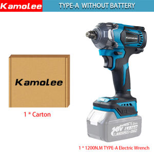 Kamolee Tool 1200N.m 1/2" Cordless Electric Impact Wrench Kompatibel Dengan Baterai Makita