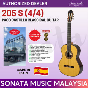 PACO CASTILLO MUSIC ORIGINAL BEST 205 SPRUCE 4/4 FULL SIZE SPANISH MADE CLASSICAL GUITAR BEGINNER