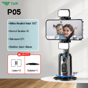 TNW P05 Face Tracking Gimbal Bluetooth Gimbal Stabilizer Handphone Face Tracking Tripod Stabilizer 360° Rotation Tripod Bluetooth Remote Selfie Stick