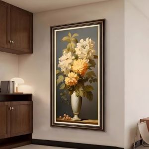 European vintage wooden frame Mural entrance wall painting decor Aesthetic decor