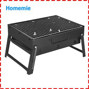 Stainless Steel Folding BBQ Charcoal Grill Multifunction Tabletop Barbecue Grill for Outdoor Cooking Camping Picnics