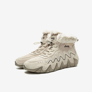 Jeep spirit mary jane New style lace free thick sole with plush insulation and anti slip womens short boots