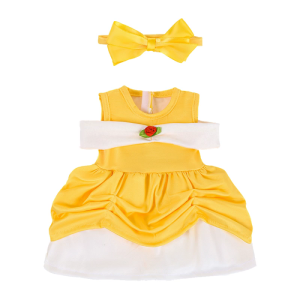 43cm Fashion Snowwhite Doll Dress and Hair Bows Tear Resistant Creative Doll Garment Collectible Doll Accessories Outfit