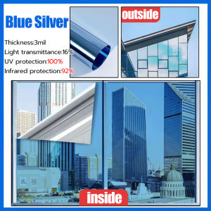 【Hot Sale!!! 】Blocks 99% of UV rays Window film Single perspective film Temperature drops by 20 ℃ Free small knife scraper Protect privacy Sun blocking heat Easy to install Anti-ultraviolet One way mirror glass