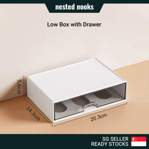 Stackable Pen Pencil Stationery Holder Office Desktop Organizer Storage Box with Transparent Drawers for Home Study Desk