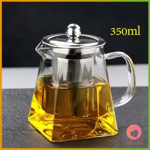 AW กาชงชา กาแก้ว  ตัวกรองสแตนเลส ไลฟ์สไตล์เม็กซิโก ก้นออกแบบเป็นเหลี่ยม Glass teapot