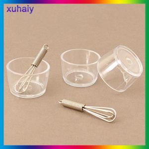 xuhaiy 1 Set Dollhouse Miniature Egg Bowl Egg Beater Rolling Pin Pan Kitchen Model Decor Toy Doll House Accessories