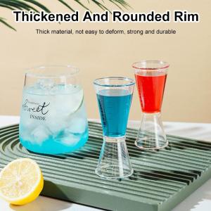 2PCS Acrylic Clear Double Jigger Measuring Cup 40cc Measuring Cup For Milk tea Measuring Kitchen Tools