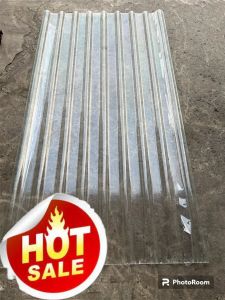 (Khổ 1.05m x dài 2m x dày 8zem )Tôn nhựa lấy ánh sáng màu trắng đục