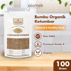 ALAMEE Ketumbar Bubuk Organik Bumbu Dapur Instan Coriander Powder Murni Asli Tanpa Campuran 100gr
