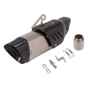 Universal 51mm Motorcycle Exhaust Pipe Escape Modified Muffler Canister Tail PIPE motorbike End pipe For Ninja400 Mt07 Rc390 Zx6r Adv160 CBR650F CBR300 Z250 Z400 Z900 Z800 R3 R6 ninja 400 Z900 etc