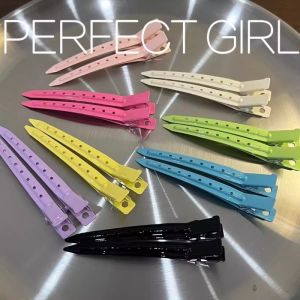 Colorful Metal Duckbill Clip Curly Hairpin Barrettes Hairstyle Hair Styling Clips Clamps Haircut Hairclip Fluffy Hair Root Tools