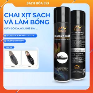 Chai Xịt Làm Sạch Và Bóng Giày Da Đồ Da Dưỡng Ẩm Chống Mốc XIMO 300ML