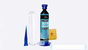 RTV Silicone Sealant Adhesive 100% Silicone Waterproof Caulk Strength Adhesive for Car Windshield Window Bathroom & Kitchen Shrink & Crack Proof (Black 40g/1.4oz)