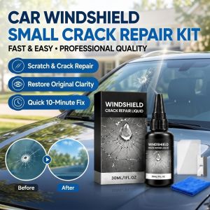 Car Glass Crack Repair Kit Windshield Repair Tool for Minor Cracks Small Chips and Surface Damage Portable DIY Auto Maintenance Accessory