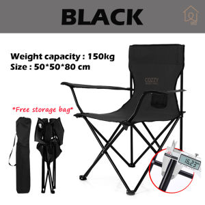 Kerusi Healing Lipat Khemah/Portable Folding Camping Chair with Arm Rest Cup Holder Outdoor Foldable Chair Picnic Kerusi Lipat Khemah/折叠椅