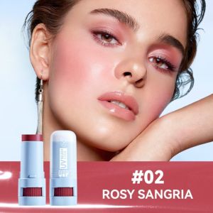 LUXELU Làm sáng da Thỏi son má hồng Tạo khối khuôn Độ bền lâu dài Phấn má dạng thỏi Thời trang Chống thấm mồ hôi Phấn má chống nắng Để có lớp hoàn thiện tự nhiên tinh tế