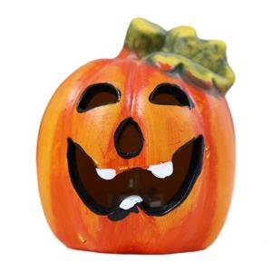 Ceramic Night Lamp Hollowed Pumpkins Night Light Ornament Halloween Decoration For Home Party Tabletop Centerpieces