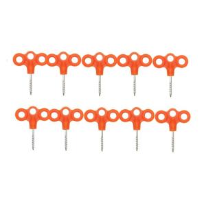 Reflective Camping Screw Pegs High Strengths Plastic Base with Enhancing Grip for Camping and Hiking Gear