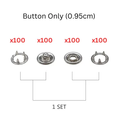 Snap Button Plier Metal 9.5mm Snap Button Set Snap Button Fastener DIY Clothes Tools Snap Butang Jahit Alat 衣服扣衣服扣纽