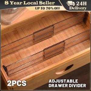 ❤️【Same Day Delivery】 2pcs/set Adjustable Clapboard Drawer Divider Partition DIY Durable Storage Organiser Wardrobe Closet Punch-free Separator