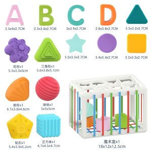 Huanger Shape Sorting Baby Montessori Learning Educational Toys Children Shape Training Baby Mainan Bayi  BOY GIRL FUN EARLY LEARNING儿童玩具形状忙碌玩具