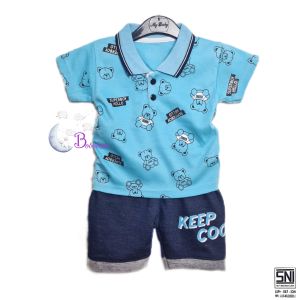 BOBOBAM BAJU BAYI LAKI LAKI SETELAN ANAK COWO LUCU STELAN COWOK 6 12 BULAN KEREN TRENDY KEKINIAN KERAH WANGKI BEAR