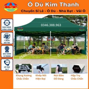 [Màu Xanh]  Nhà Bạt Di Động Nhiều Kích Thước  3M x 3M 3M x 4.5M 3M x6M. Nhiều Loại Khung Khác Nhau Che Mưa Che Nắng Gấp Gọn
