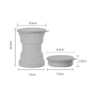 Retractable Soft Silicone Folding Drinking Cup Portable Water Heat Resistant Rubber Bottle Cover AT
