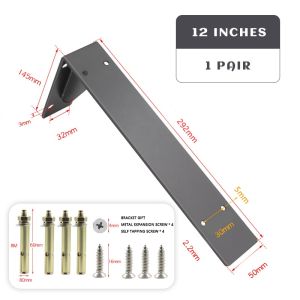 2 Pieces Heavy Duty Metal Shelf Mantel Brackets Wall Mounted Floating Triangle Hand Welded Countertop Holder Load 250KG