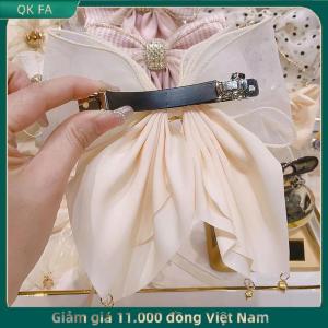 QK FA ✨ Hàn Quốc Phong Cách Ngọt Ngào Thời Trang Cô Gái Công Chúa Tóc Clip Rhinestone Lớn Bow Kẹp Tóc Cho Phụ Nữ Mũ Nón Mùa Xuân Clip Tóc Phụ Kiện