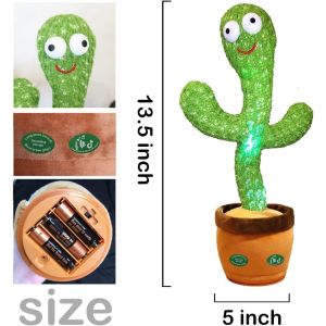 Music Toys Cactus toy dancing and speaking 120 Songs English Songs With USB Charge Educational Toy