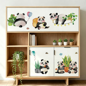Decal Dán Tường Gấu Trúc Panda Vui Nhộn Và Cây Xanh Có Keo Sẵn 150x80cm - Trang Trí Phòng Ngủ