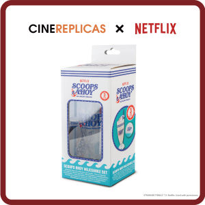 [Cinereplicas x Netflix] Stranger Things Scoops Ahoy nearby ice cream shops milkshakes glass cups water bottles