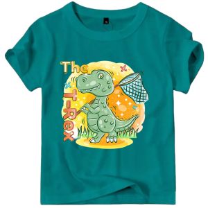 PVJ Baju Tirex Dino Saurus Anak Laki-laki perempuan Kaos Lengann Pendek 1 - 10 tahun