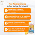 Cassiel Pet Norwegain Deep Sea Fish Oil Omega 3 Supplement for Dogs and Cats 120 soft gels Enhance Immune System EPA DHA. 