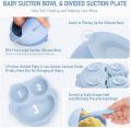 Baby Weaning Set, Silicone Baby Feeding Set(10 Pcs), Toddler Weaning Set with Adjustable Bib, Suction Bowl, Plate, Fork, Spoon, Water & Snack Cup Kit, Baby Led Weaning Kit for Babies and Kids. 