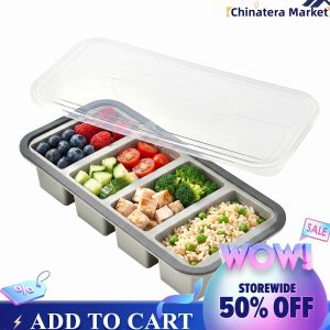 【Chinatera】 Large Ice Cube Tray Silicone Freezer Moulds for Kids Adult Lunch Container