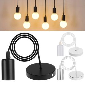 MEMGOUO 0.5m/0.8m/1m/1.2m/1.5m/2m Home Decal Ceiling Light Vintage Retro Pendant Bulb Socket Light Socket Light Screw Base E27 Lamp Holder