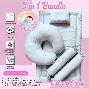 Blessed Babies Plain Colors Luxury Designs Nursing Pillow With Pillowset Comforter
