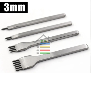 PEMBOLONG BAHAN KULIT METAL 4IN1 SET 3 - 6MM LUBANG 1 2 4 6 PRONG