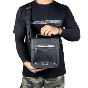 Tas Selempang Kulit PU Leather Merk Polo Amstar 9 inchi Slingbag Tas Polo Tas Pria