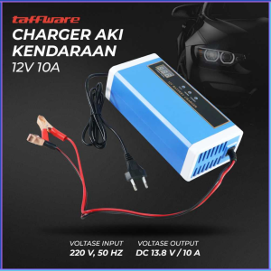 PENGIRIMAN CEPAT Taffware Charger Aki Mobil Motor Lead Acid 12V 10A UD20 / cas aki mobil kering 12 volt otomatis motor basah / charger aki motor dan mobil 12v otomatis super cepat