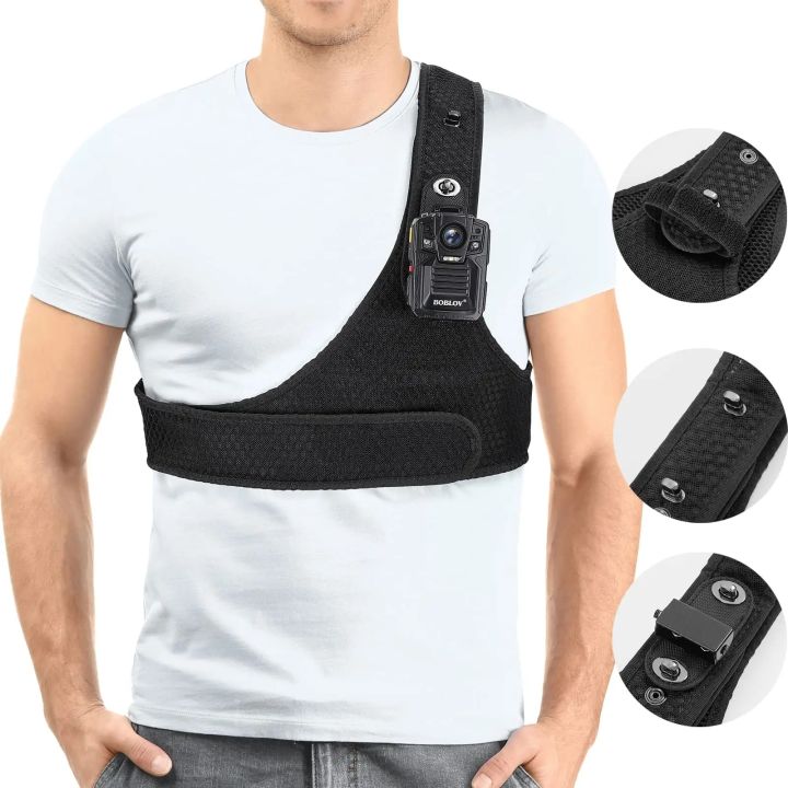 【Trusted】 Boblov Body Camera Chest Vest Durable Shoulder Single Vest ...